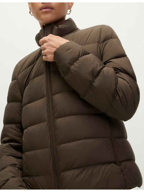 Marks & Spencer Zložljiva prošita puhovka s perjem in puhom Marks & Spencer rjava