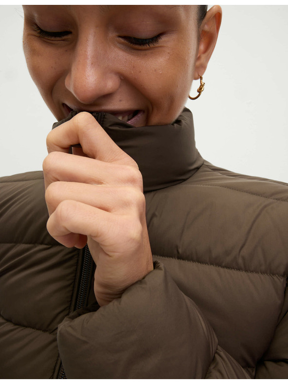 Marks & Spencer Zložljiva prošita puhovka s perjem in puhom Marks & Spencer rjava