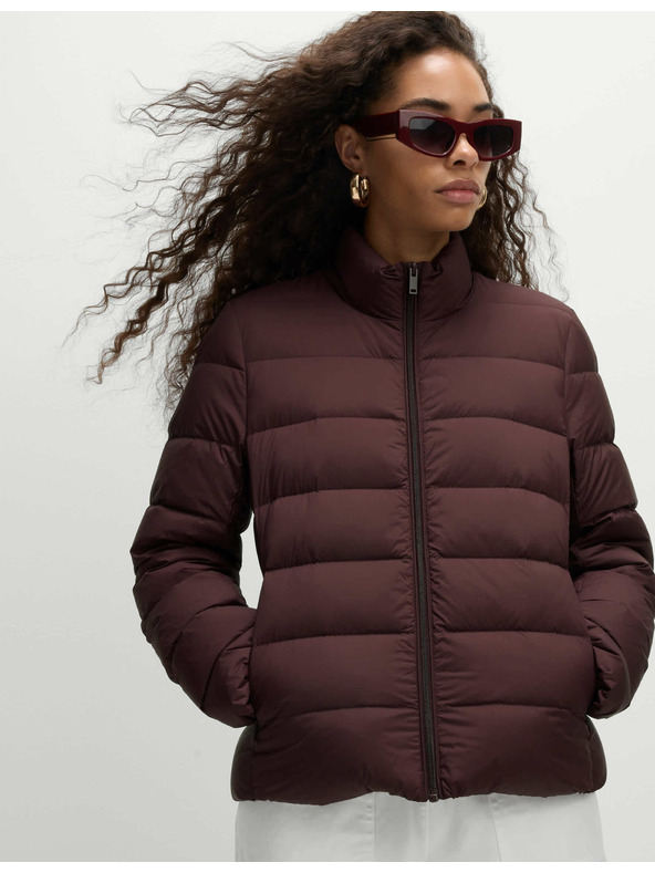 Marks & Spencer Zložljiva prošita puhovka s perjem in puhom Marks & Spencer rdeča