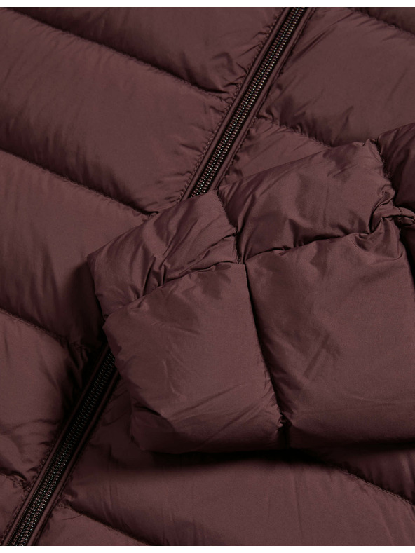 Marks & Spencer Zložljiva prošita puhovka s perjem in puhom Marks & Spencer rdeča