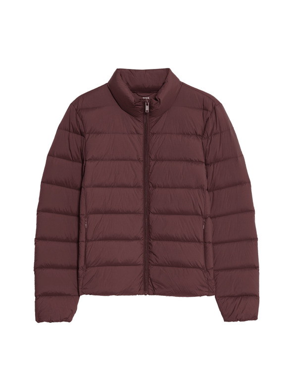 Marks & Spencer Zložljiva prošita puhovka s perjem in puhom Marks & Spencer rdeča