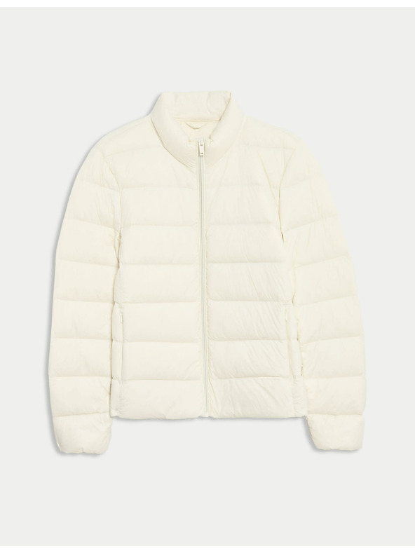 Marks & Spencer Zložljiva prošita puhovka s perjem in puhom Marks & Spencer smetanasta