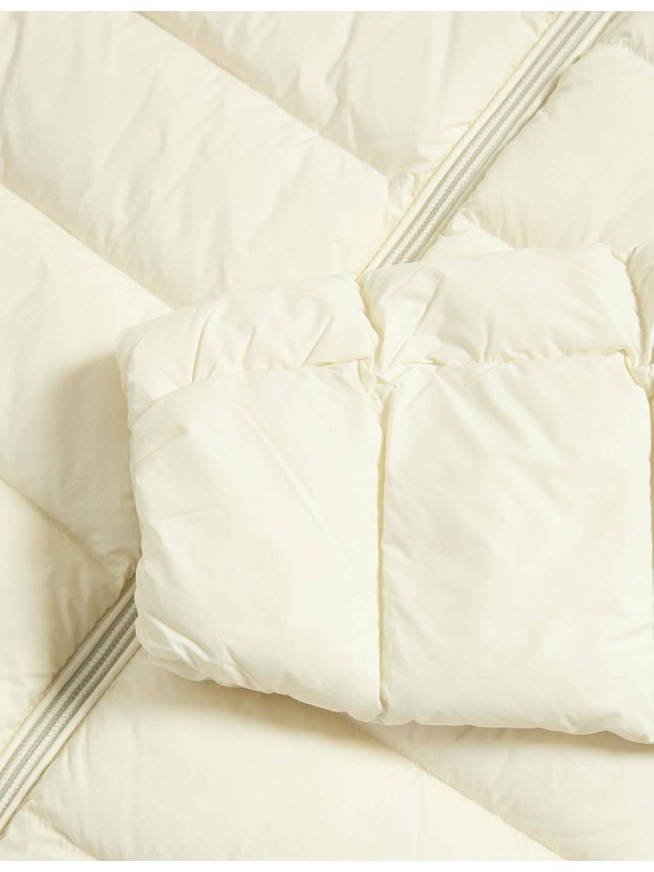 Marks & Spencer Zložljiva prošita puhovka s perjem in puhom Marks & Spencer smetanasta