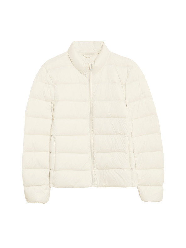 Marks & Spencer Zložljiva prošita puhovka s perjem in puhom Marks & Spencer smetanasta