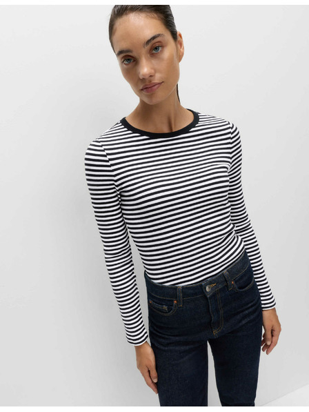 Marks & Spencer Rebrast top z visokim deležem bombaže Marks & Spencer bela