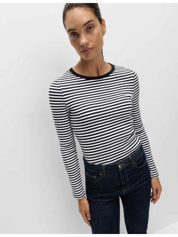 Marks & Spencer Rebrast top z visokim deležem bombaže Marks & Spencer bela