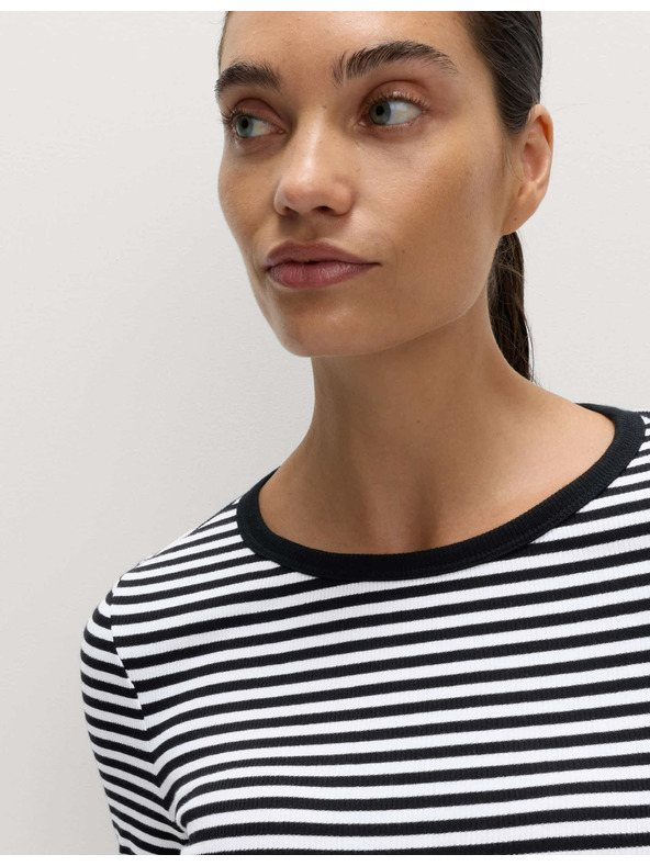 Marks & Spencer Rebrast top z visokim deležem bombaže Marks & Spencer bela