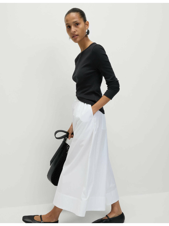 Marks & Spencer Rebrast top z visokim deležem bombaža Marks & Spencer črna