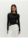 Marks & Spencer Top z dolgimi rokavi tesnega kroja Marks & Spencer črna