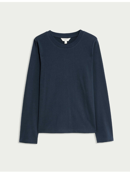 Marks & Spencer Top iz čiste bombaže za vsakdanjo rabo Marks & Spencer mornarsko modra