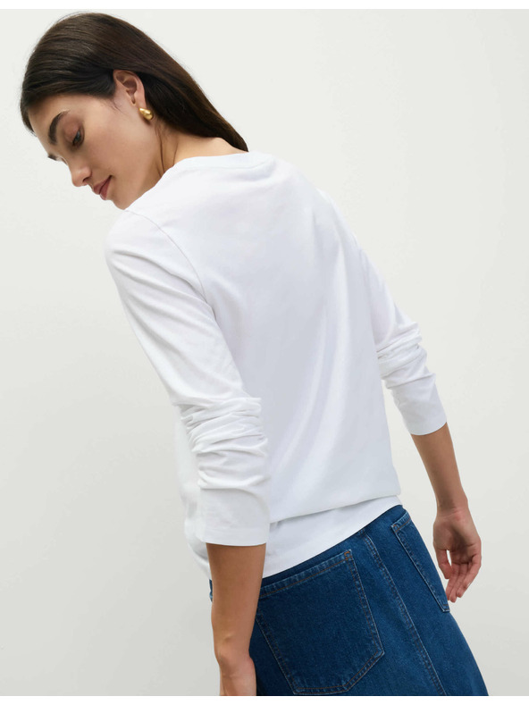Marks & Spencer Top iz čiste bombaže za vsakdanjo rabo Marks & Spencer bela