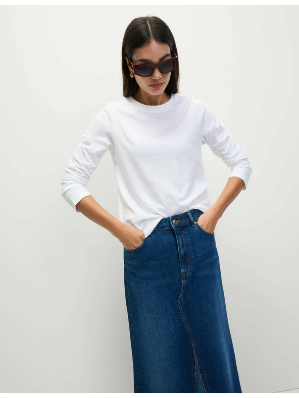 Marks & Spencer Top iz čiste bombaže za vsakdanjo rabo Marks & Spencer bela