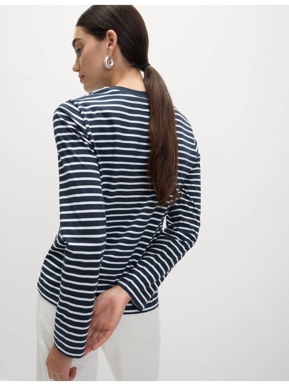 Marks & Spencer Top iz čiste bombaže za vsakdanjo rabo Marks & Spencer mornarsko modra