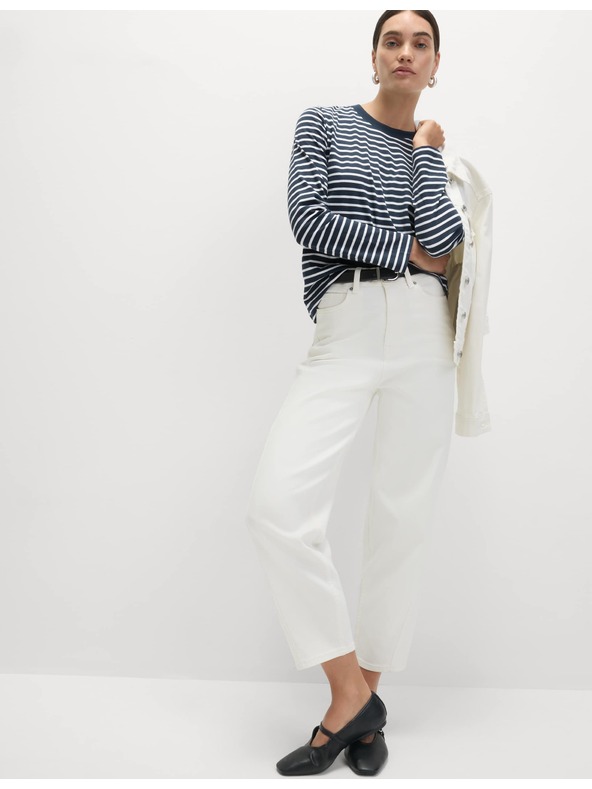 Marks & Spencer Top iz čiste bombaže za vsakdanjo rabo Marks & Spencer mornarsko modra