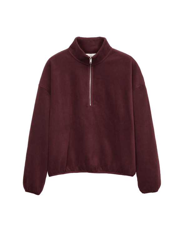 Marks & Spencer Flis jopica z zadrgo pri vratu Marks & Spencer rdeča