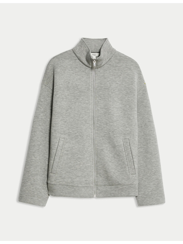 Marks & Spencer Neopren jopica na zadrgo z stoječim ovratnikom Marks & Spencer siva