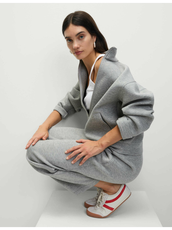 Marks & Spencer Neopren jopica na zadrgo z stoječim ovratnikom Marks & Spencer siva