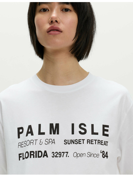 Marks & Spencer Majica velikih velikosti z napisom iz čiste bombaže Marks & Spencer rjava