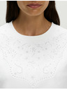 Marks & Spencer Okrašena majica Lucky iz čiste bombaže Marks & Spencer bela