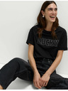 Marks & Spencer Okrašena majica Lucky iz čiste bombaže Marks & Spencer črna