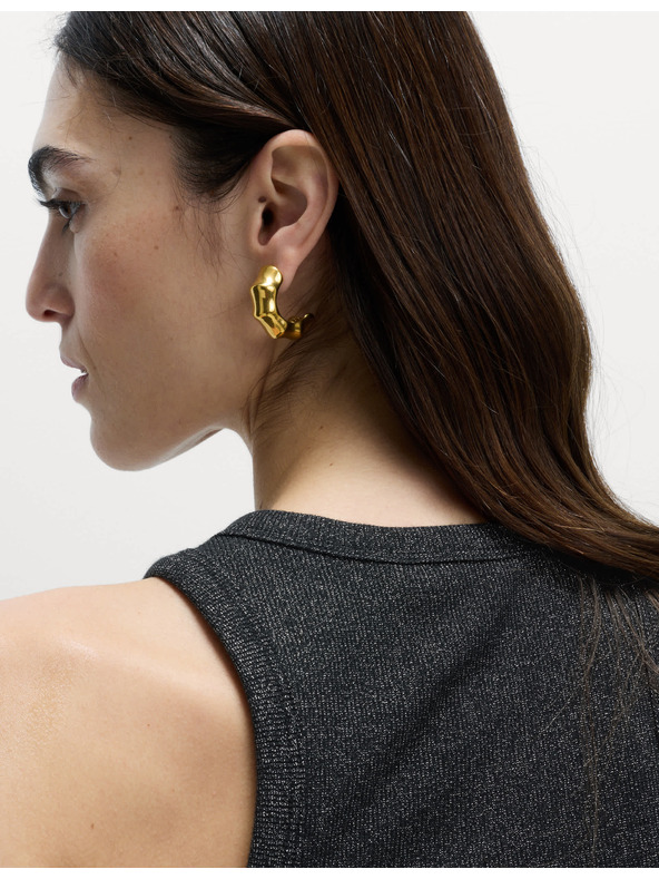 Marks & Spencer Bleščeča top majica z visokim deležem bombaža Marks & Spencer črna