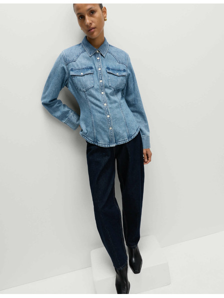 Marks & Spencer Kavbojska jeans srajca Marks & Spencer mornarsko modra