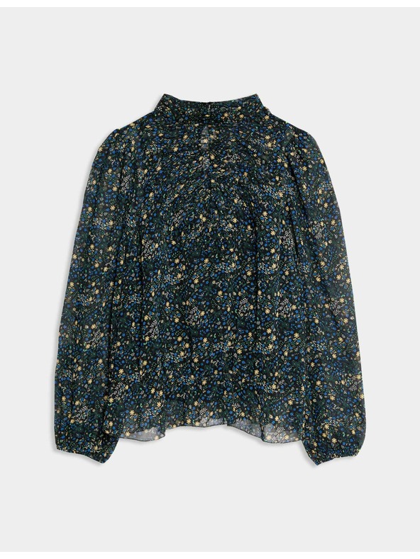 Marks & Spencer Cvetlična bluza z dolgimi rokavi Marks & Spencer črna