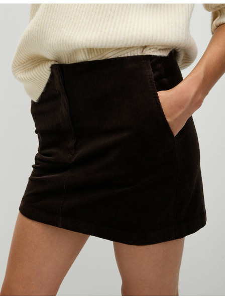 Marks & Spencer Mini krilo A-kroja z visokim deležem bombaža Marks & Spencer rjava