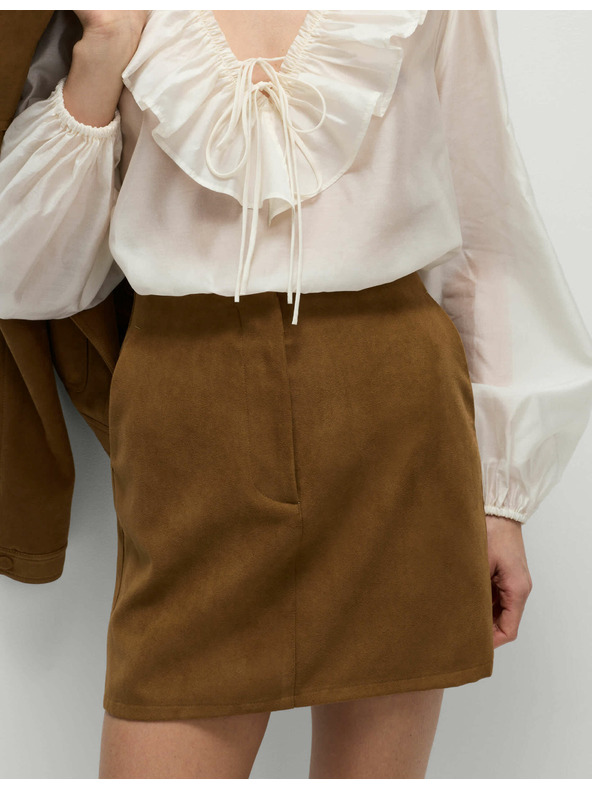 Marks & Spencer Mini krilo A-kroja s semiš videzom Marks & Spencer rjava