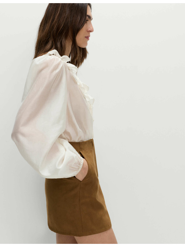 Marks & Spencer Mini krilo A-kroja s semiš videzom Marks & Spencer rjava