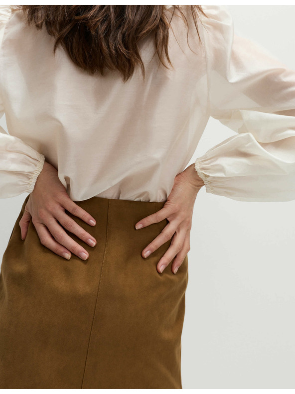 Marks & Spencer Mini krilo A-kroja s semiš videzom Marks & Spencer rjava