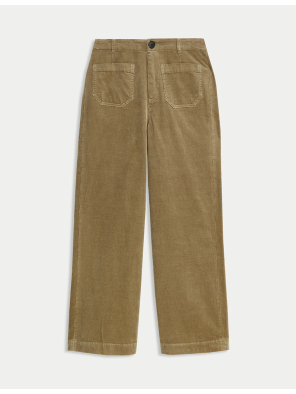 Marks & Spencer Žametne hlače s širokimi hlačnicami Marks & Spencer rjava