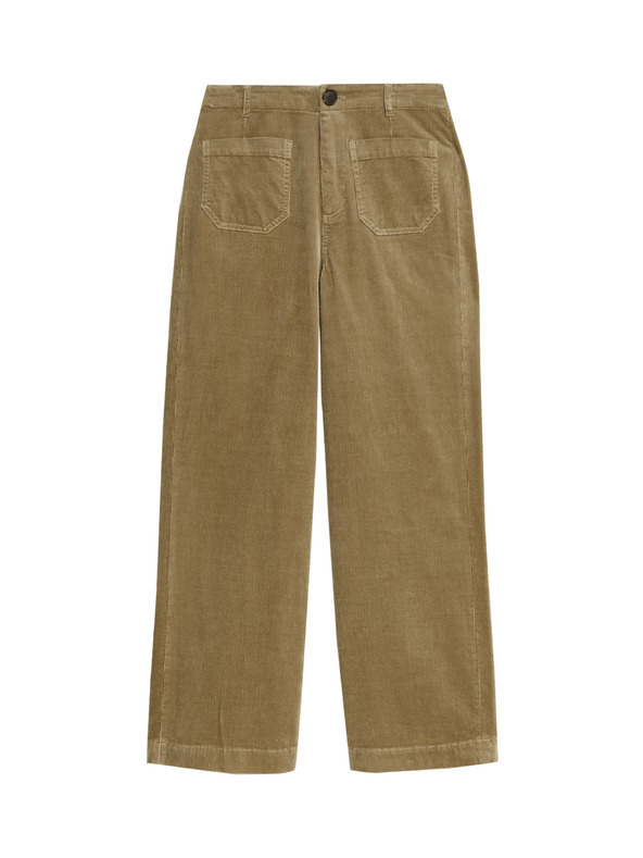 Marks & Spencer Žametne hlače s širokimi hlačnicami Marks & Spencer rjava