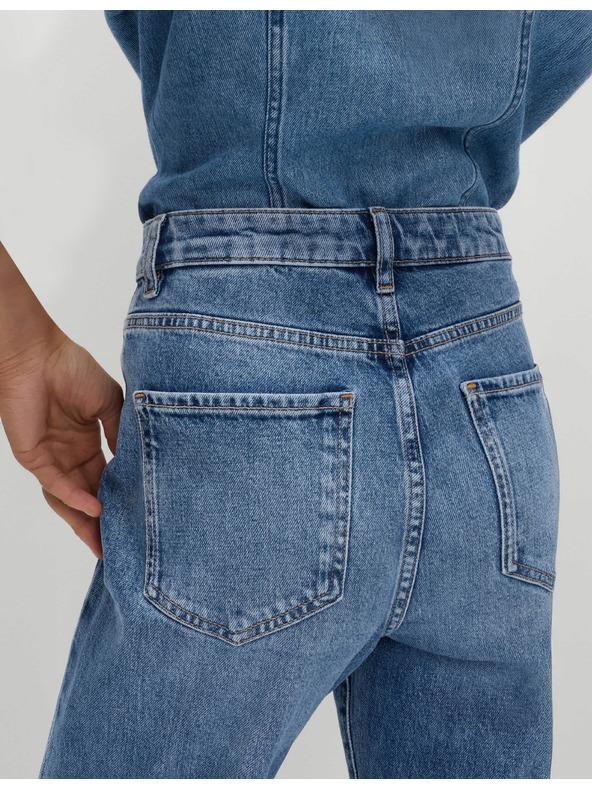 Marks & Spencer Džins s širokimi zavihki hlačnic in srednjevisokim pasom Marks & Spencer mornarsko modra