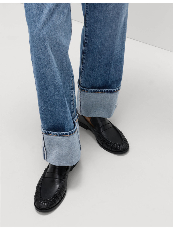 Marks & Spencer Džins s širokimi zavihki hlačnic in srednjevisokim pasom Marks & Spencer mornarsko modra