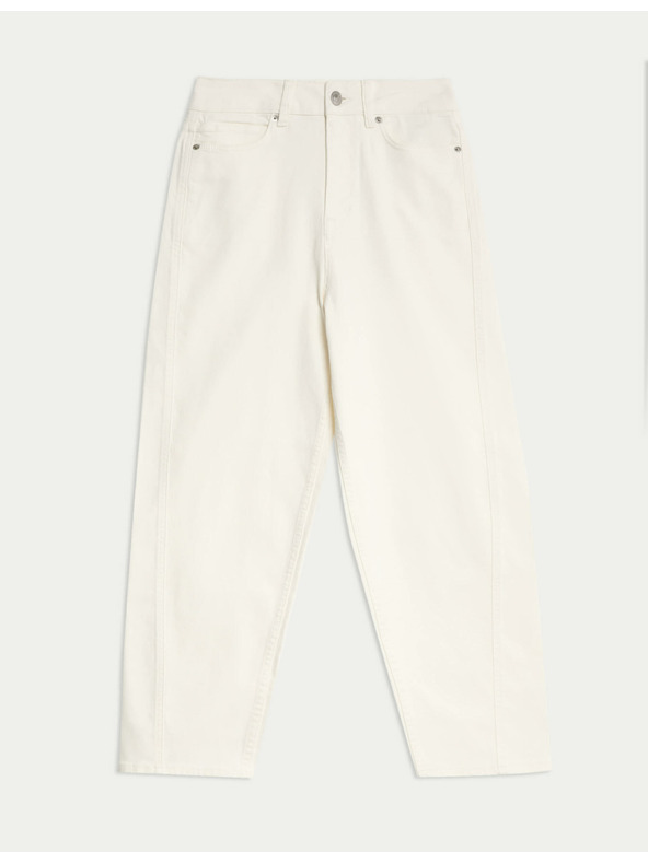 Marks & Spencer Džins z ozkim krojem hlačnic do gležnjev in visokim pasom Marks & Spencer smetana