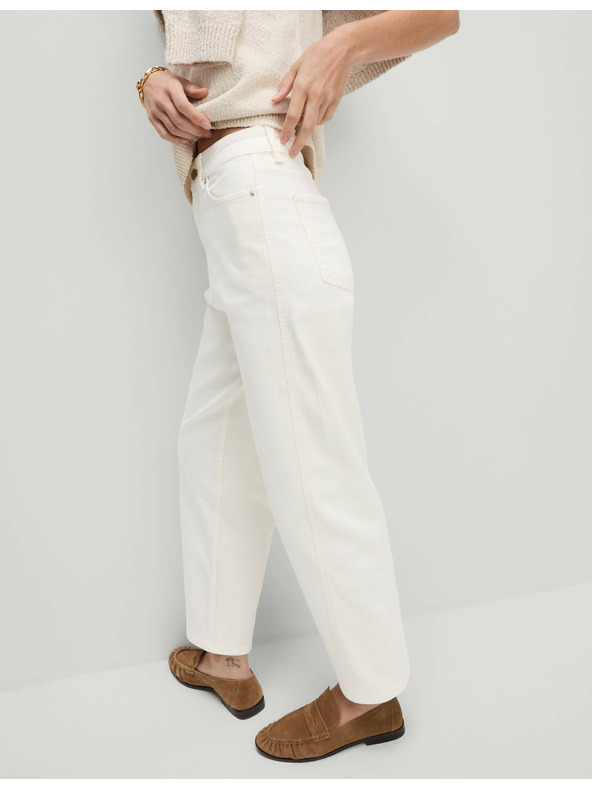 Marks & Spencer Džins z ozkim krojem hlačnic do gležnjev in visokim pasom Marks & Spencer smetana