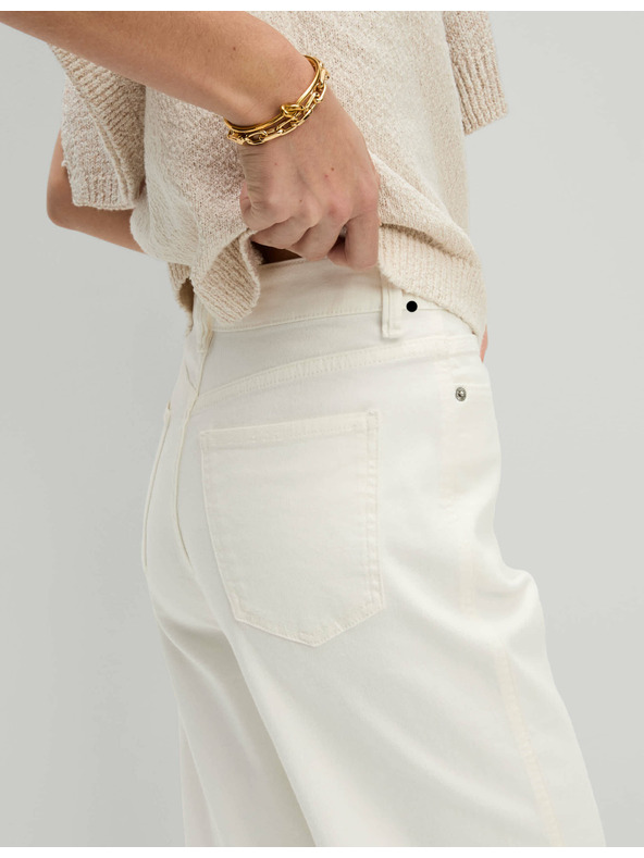 Marks & Spencer Džins z ozkim krojem hlačnic do gležnjev in visokim pasom Marks & Spencer smetana