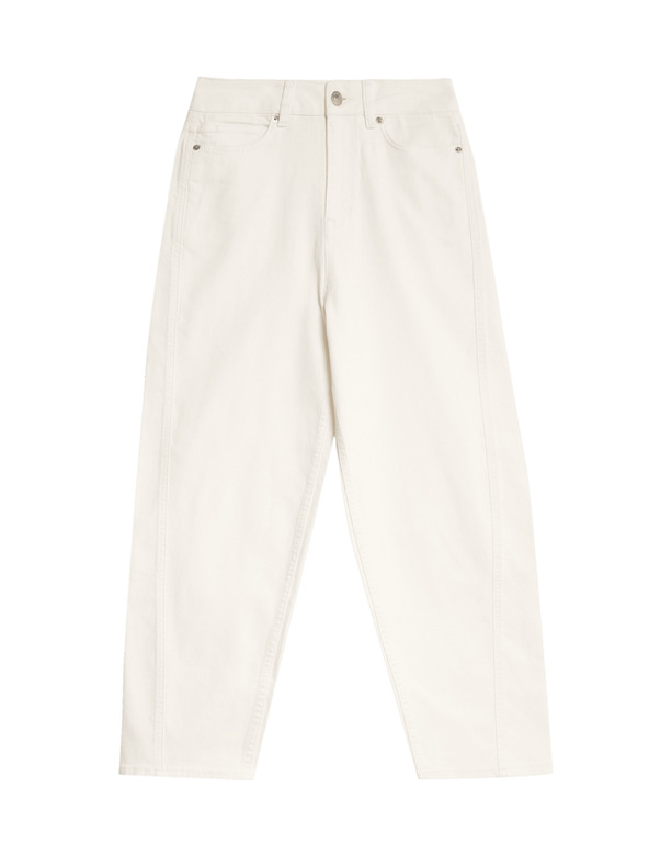 Marks & Spencer Džins z ozkim krojem hlačnic do gležnjev in visokim pasom Marks & Spencer smetana