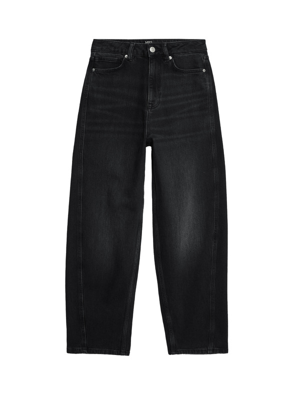Marks & Spencer Džins z ozkim krojem hlačnic do gležnjev in visokim pasom Marks & Spencer črna