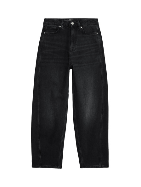 Marks & Spencer Džins z ozkim krojem hlačnic do gležnjev in visokim pasom Marks & Spencer črna