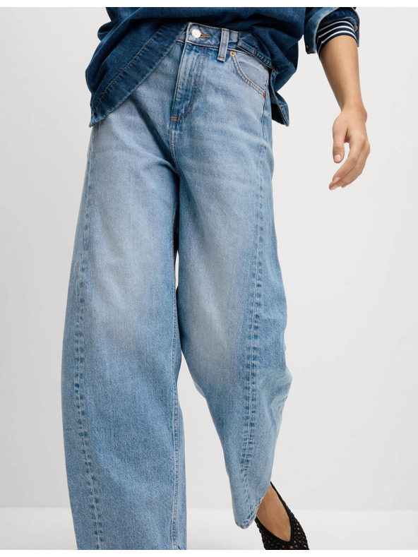 Marks & Spencer Ravni džins s srednjevisokim sedežem Marks & Spencer mornarsko modra