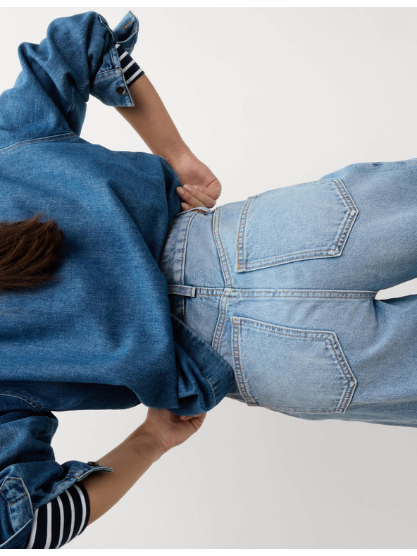 Marks & Spencer Ravni džins s srednjevisokim sedežem Marks & Spencer mornarsko modra