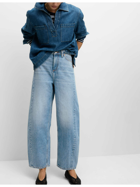 Marks & Spencer Ravni džins s srednjevisokim sedežem Marks & Spencer mornarsko modra