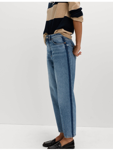 Marks & Spencer Džins z ravnimi hlačnicami, srednjevisokim pasom in okrasnim detajlom Marks & Spencer mornarsko modra