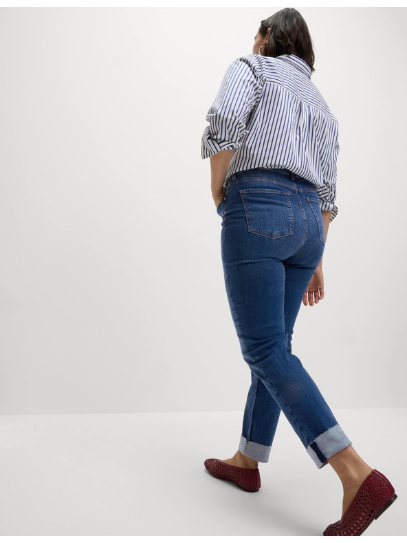 Marks & Spencer Super mehki džins Harper z visokim pasom Marks & Spencer mornarsko modra