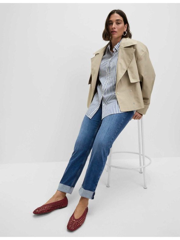 Marks & Spencer Super mehki džins Harper z visokim pasom Marks & Spencer mornarsko modra