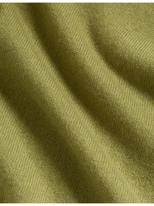 Marks & Spencer Pulover iz čistega kašmirja, s teksturo in okroglim izrezom Marks & Spencer zelena