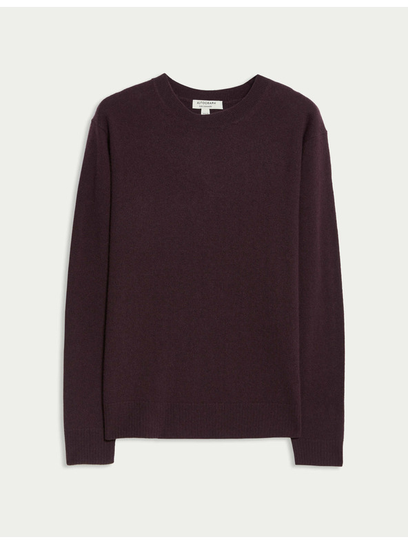 Marks & Spencer Pulover iz čistega kašmirja, s teksturo in okroglim izrezom Marks & Spencer vijolična