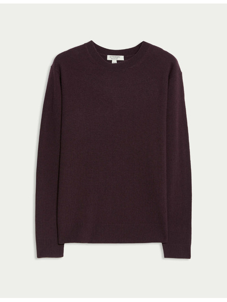Marks & Spencer Pulover iz čistega kašmirja, s teksturo in okroglim izrezom Marks & Spencer vijolična